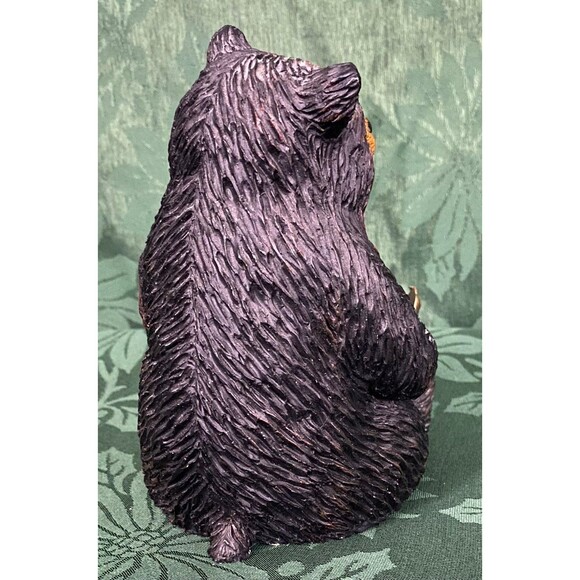Department 56 Bear Resin Figurine with small metal bowl - Picture 3 of 8